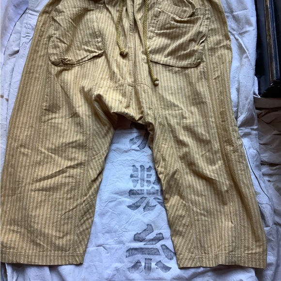 Free People Runyon Oversized Drop Crotch Harem Striped Pants - Picture 5 of 8